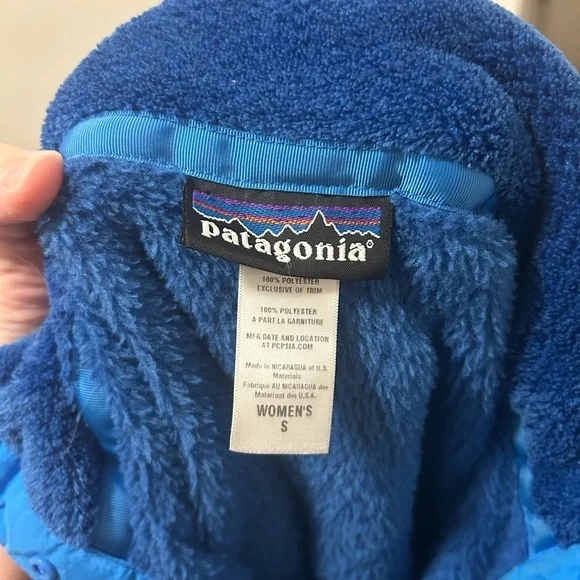 Patagonia Retool Snap-T Fleece pullover small blue soft snap closure - Picture 5 of 6